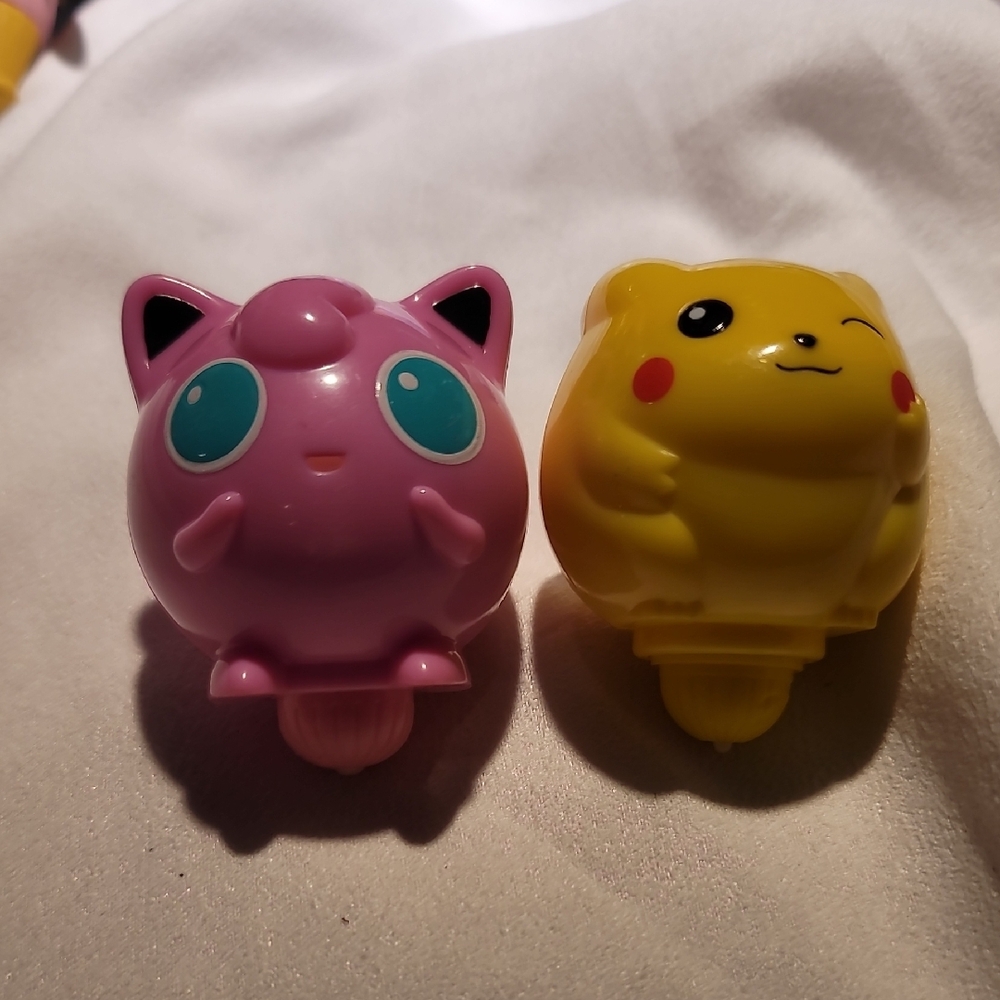 Pikachu And Jiggly Puff Toys From 2000 Cereal Kelloggs . RARE  EUC